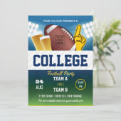 Kleur van American Football-feest wijzigen en logo Kaart (Staand voorkant)