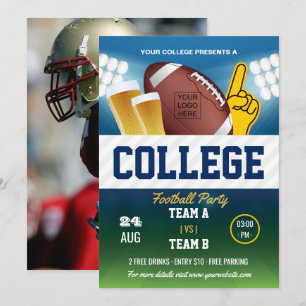 Kleur van American Football-feest wijzigen en logo Kaart