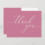 Kleur van bruiloft Schoon Foto Roze crème Hartelij Briefkaart (Voorkant / Achterkant)