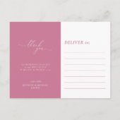 Kleur van bruiloft Schoon Foto Roze crème Hartelij Briefkaart (Achterkant)