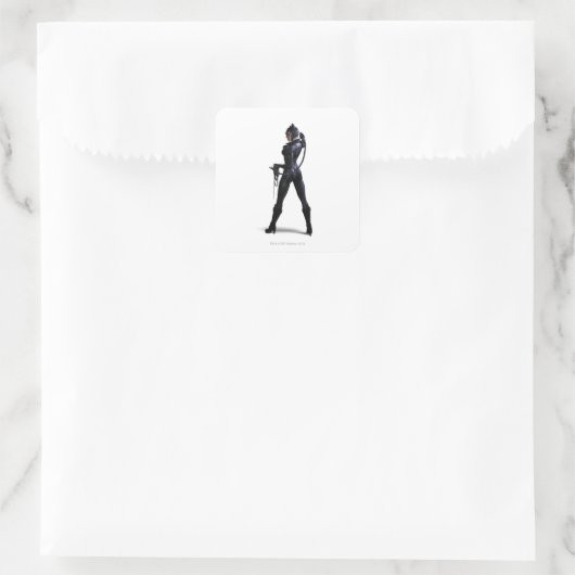 Kleur van Catwoman Vierkante Sticker (Tas)