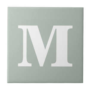 Kleur van de As van het monogram de Grijze Tegeltje
