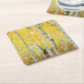 Kleur van de Aspen-bomen 1 Kartonnen Onderzetters (Schuin)