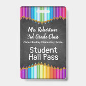 Kleur van de badkamer van Pencils/Hall Pass Badge (Achterkant)