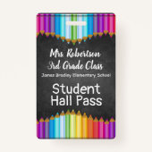 Kleur van de badkamer van Pencils/Hall Pass Badge (Achterkant)