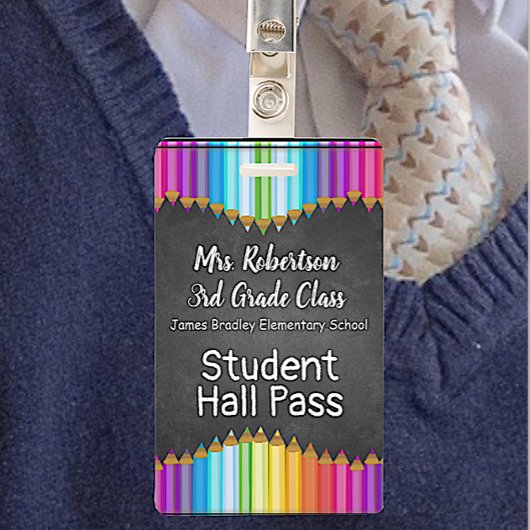 Kleur van de badkamer van Pencils/Hall Pass Badge
