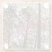 Kleur van de bomen glazen onderzetter (Achterkant)