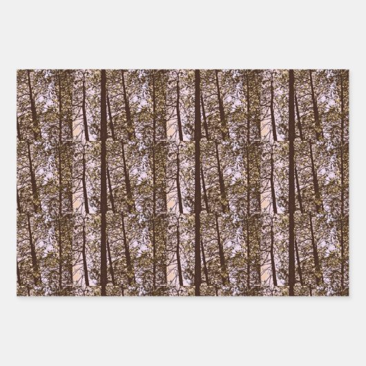 Kleur van de bomen inpakpapier vel (Voorkant 3)
