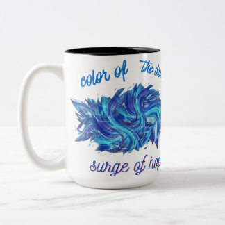 kleur van de droom  tweekleurige koffiemok