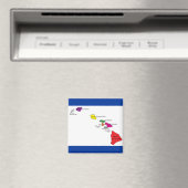 Kleur van de Hawaiiaanse eilanden op hun eilanden Magneet (Insitu (Vaatwasser))
