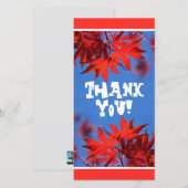 Kleur van de Herfst van Arborist Fiery: rode mapel Bedankkaart (Voorkant / Achterkant)