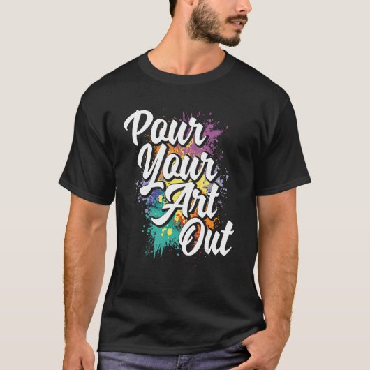 Kleur van de kunstschilderverf van de verf van uw  t-shirt (Voorkant)