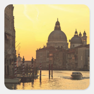 Kleur van de lucht bij zonsopgang bij San Maria De Vierkante Sticker