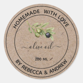 Kleur van de olierijper met  illustratie S Ronde Sticker