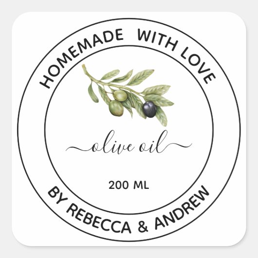 Kleur van de olierijper met  illustratie S Vierkante Sticker (Voorkant)