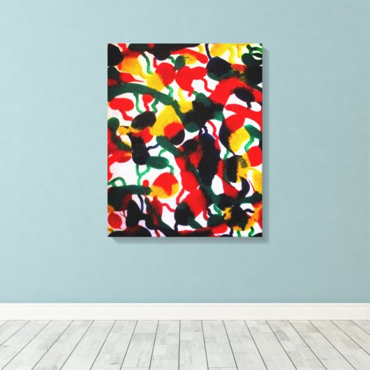 Kleur van de reis canvas afdruk (Insitu (Houten vloer))