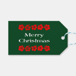 Kleur van de rode kerstblaasbalken cadeaulabel