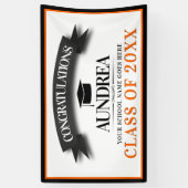 Kleur van de school Gefeliciteerd Afstuderen Spandoek (Verticaal)