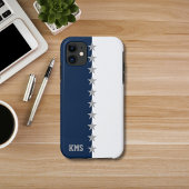 Kleur van de universiteit Navyblauw & Wit Case-Mate iPhone Case