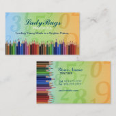 Kleur van de visitekaartjes van het preschoolleraa (Voorkant / Achterkant)