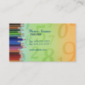 Kleur van de visitekaartjes van het preschoolleraa (Achterkant)