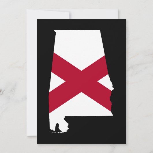Kleur van de vlag van Alabama Kaart (Voorkant)