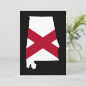 Kleur van de vlag van Alabama Kaart (Staand voorkant)