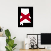 Kleur van de vlag van Alabama Poster (Thuiskantoor)