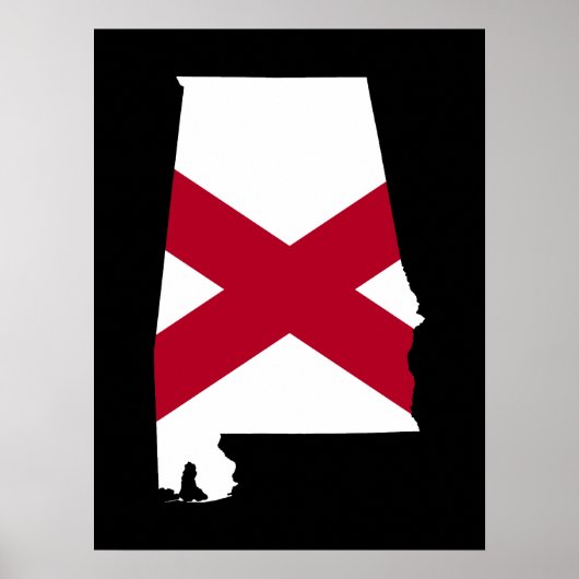Kleur van de vlag van Alabama Poster (Voorkant)