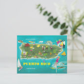 Kleur van de zee Puerto Rico Briefkaart (Staand voorkant)