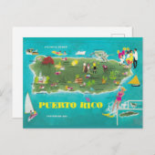 Kleur van de zee Puerto Rico Briefkaart (Voorkant / Achterkant)