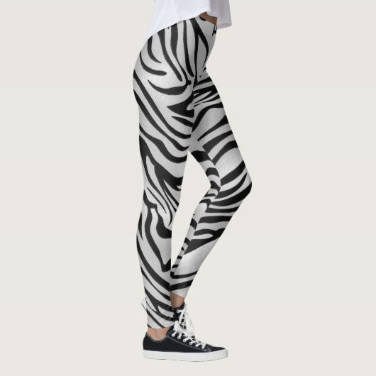 Kleur van de zwarte en witte tijger leggings (Rechts)