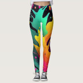 Kleur van Explosie Leggings (Voorkant)