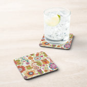 Kleur van Floral en Owl Bier Onderzetter (Rechterzijde)