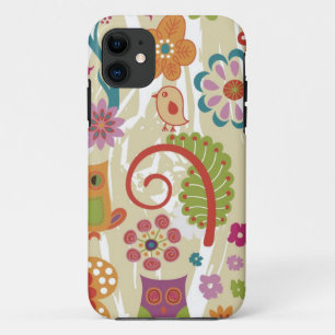 Kleur van Floral en Owl iPhone 11 Hoesje
