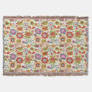 Kleur van Floral en Owl Deken