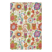Kleur van Floral en Owl Mini Klembord (Achterkant)