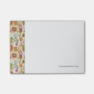 Kleur van Floral en Owl Post-it® Notes