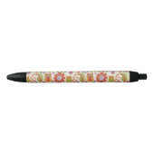 Kleur van Floral en Owl Zwarte Inkt Pen (Voorkant)