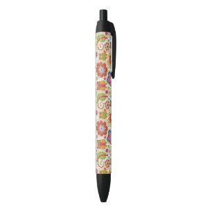 Kleur van Floral en Owl Zwarte Inkt Pen