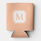 Kleur van het jaar 2024 | perzik | Monogram Blikjeskoeler (Voorkant)