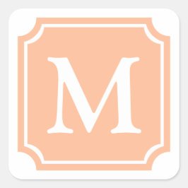 Kleur van het Jaar 2024 | Perzikvierkant Vierkante Sticker