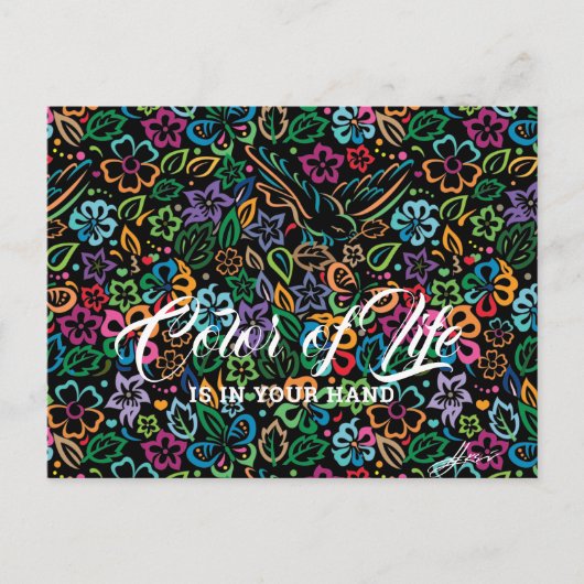 Kleur van het leven briefkaart (Voorkant)