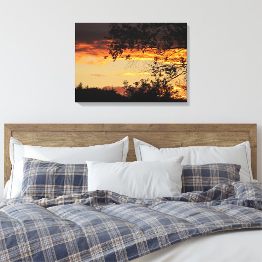 Kleur van het leven canvas afdruk (Insitu (Slaapkamer))