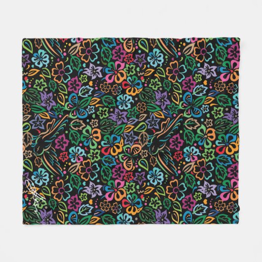 Kleur van het leven fleece deken (Voorkant (Horizontaal))