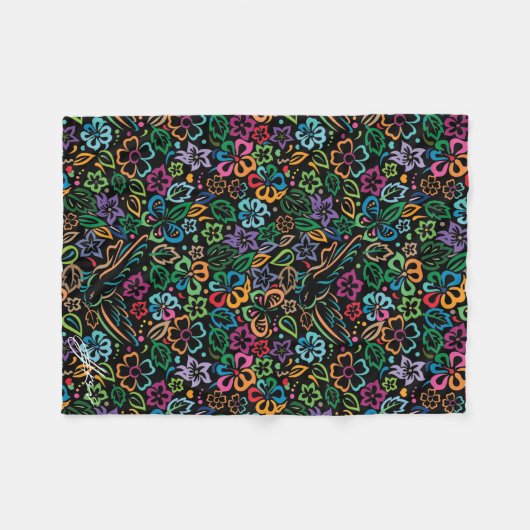 Kleur van het leven fleece deken (Voorkant (Horizontaal))