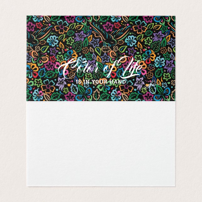 Kleur van het leven kaart (Binnenkant ongevouwen)