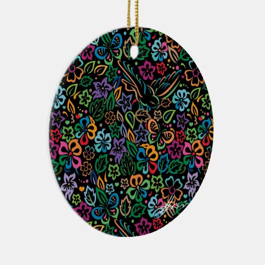 Kleur van het leven keramisch ornament (Rechts)