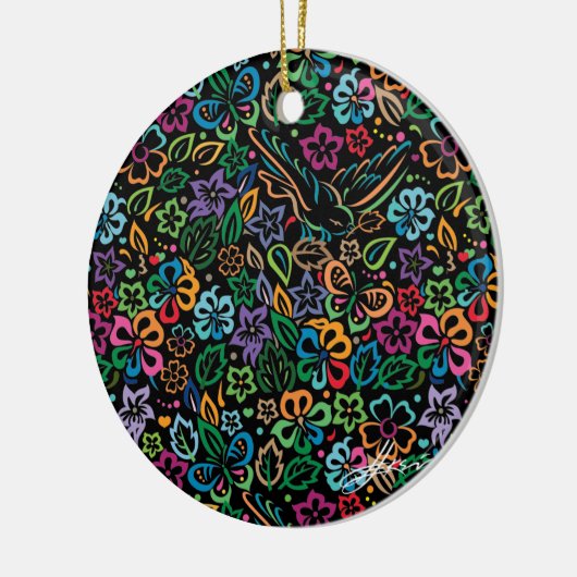 Kleur van het leven keramisch ornament (Links)