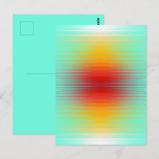 Kleur van het plasma veld bij het terugkeren van r briefkaart (Voorkant / Achterkant)